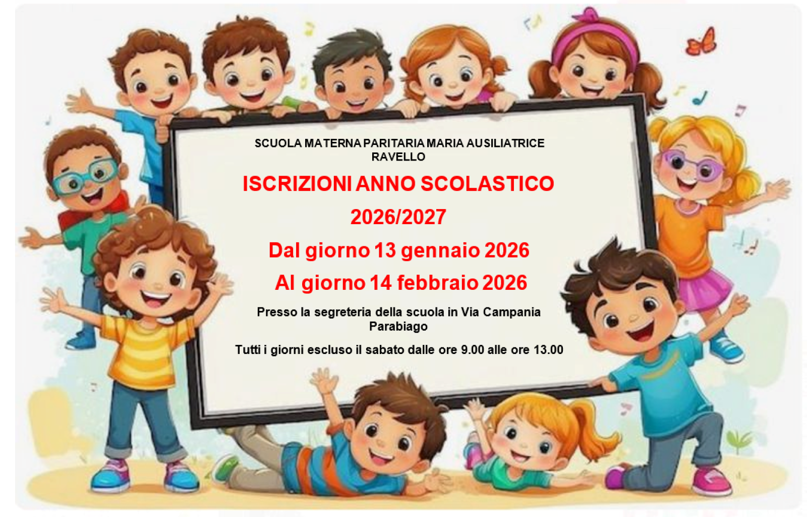 iscrizioni 26 - 27